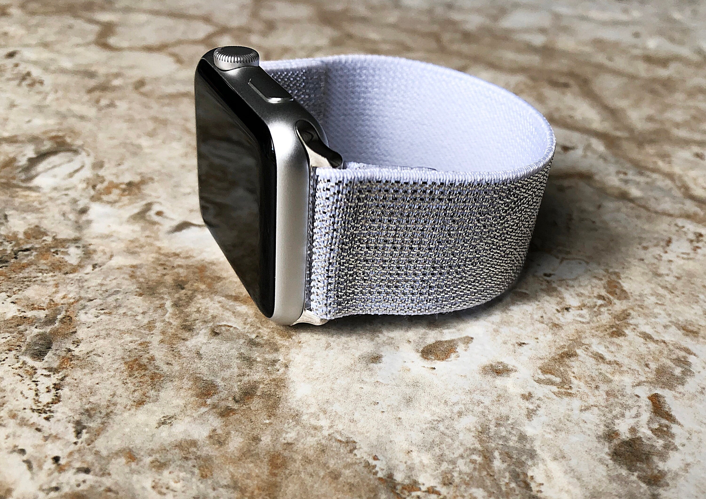 Apple Silver White Sparkling Stretch Elastic Band Strap for iWatch Ultra 2 49mm and 9 8 Series 41mm 45mm Case Fancy Bracelet